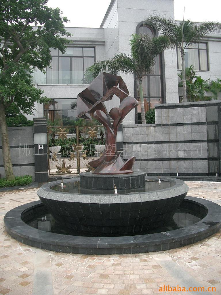广州雕塑厂锻铜喷泉雕塑校园广场大型摆件金属工艺品