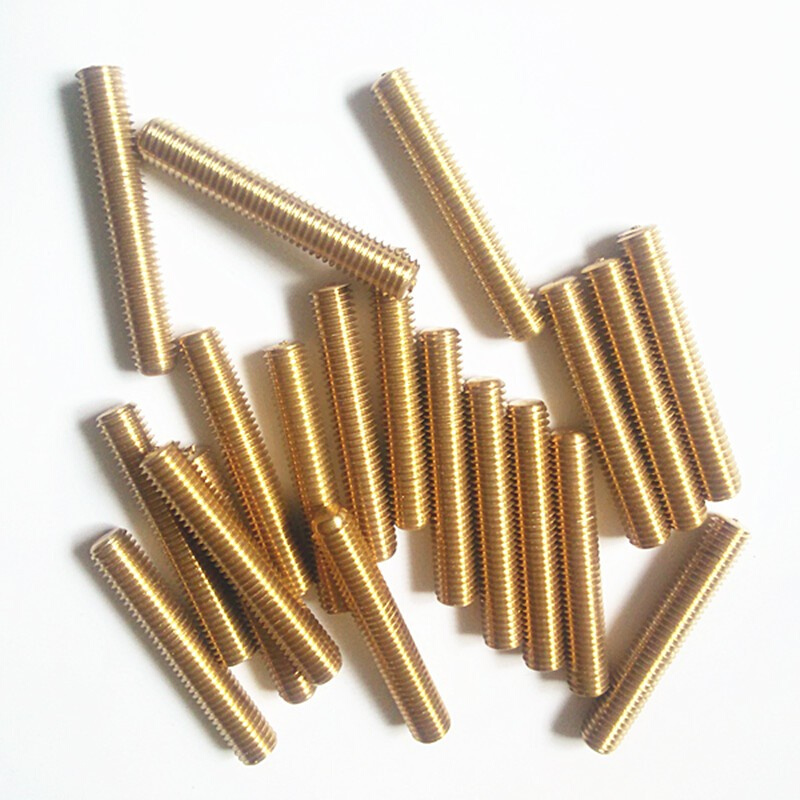 铜丝杆铜直纹螺杆铜双头螺丝铜牙棒M6M8M10M12M14  25 30 40 -100