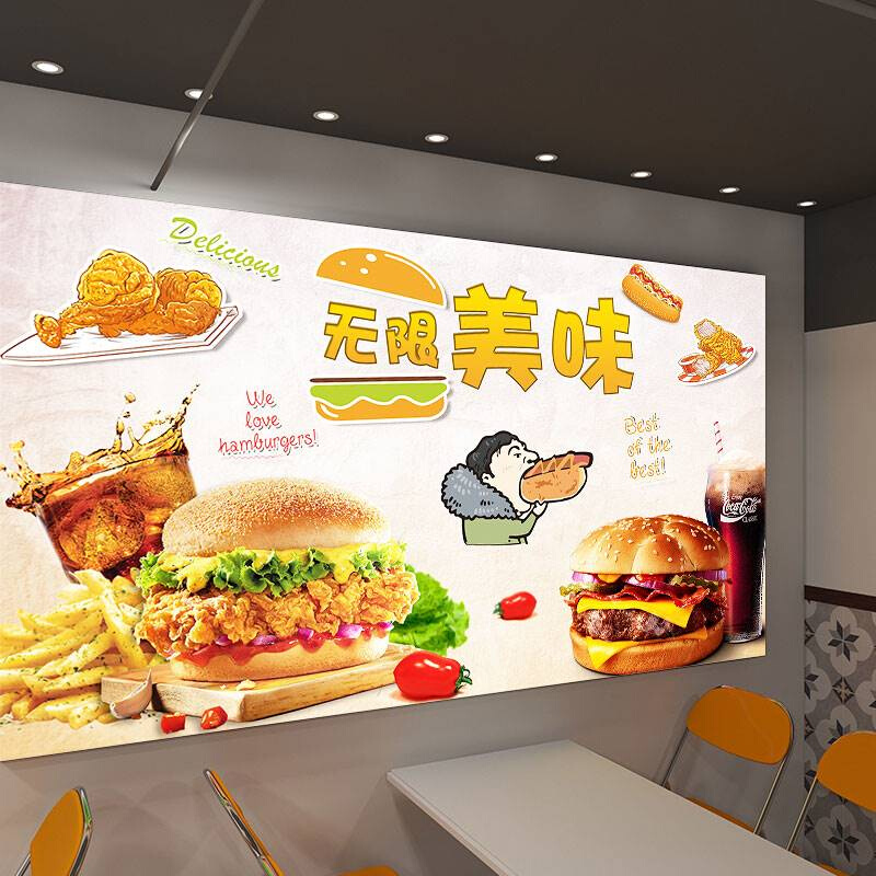 炸鸡汉堡店套餐卡布软膜灯箱正新鸡排餐饮店菜单发光广告招牌定做