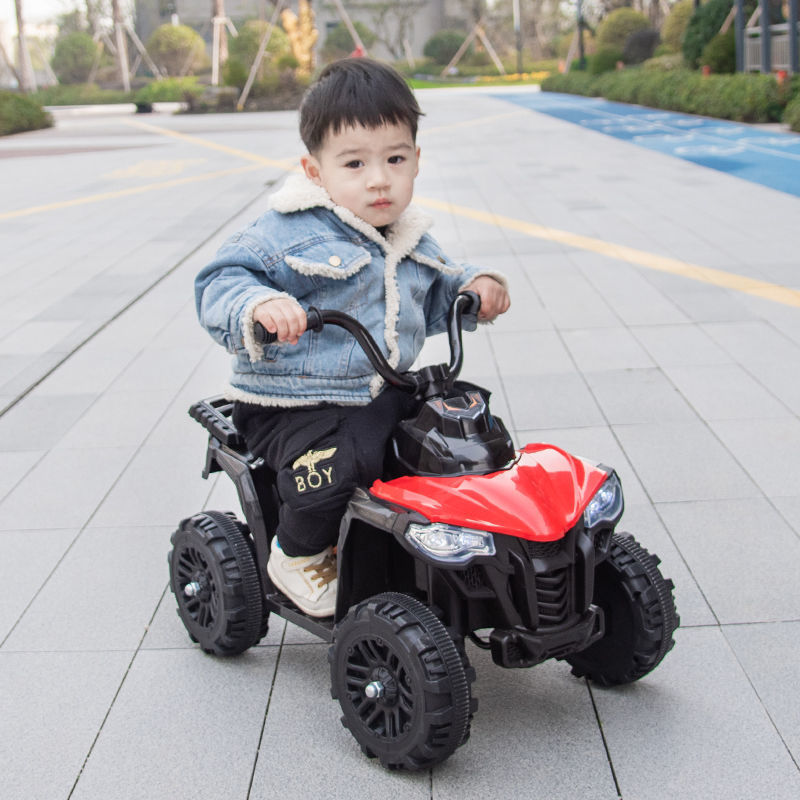 儿童电动摩托车 可坐人四轮越野沙滩车1-6岁宝宝充电摩托车玩具车