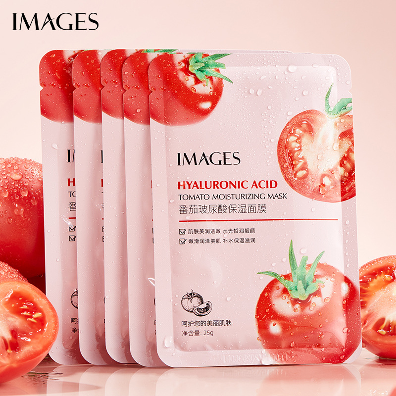 10 pcs Skin Care Tomato Moisturizing Facial Mask10片番茄面膜