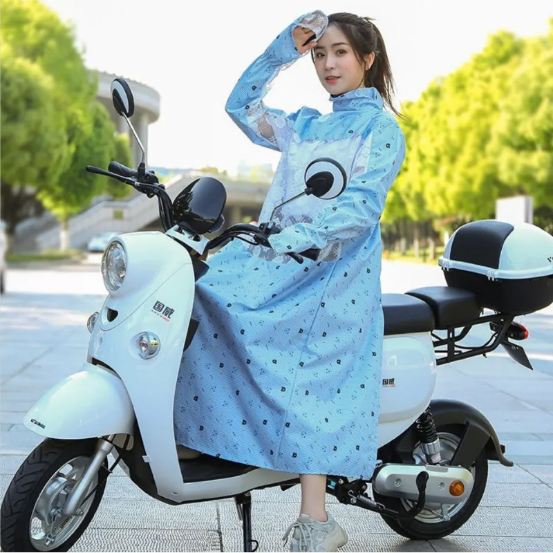 热天开摩托车的防晒衣加长款专用新款骑电动车服夏季女全身紫外线