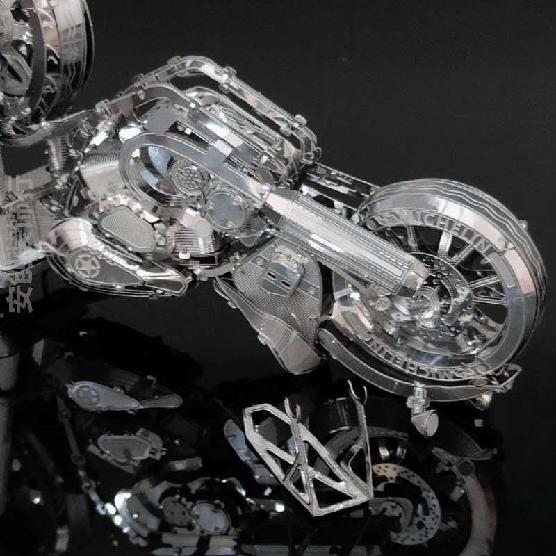 成人金属3D模型_拼图手工益智制作立体摩托车玩具DIY拼装