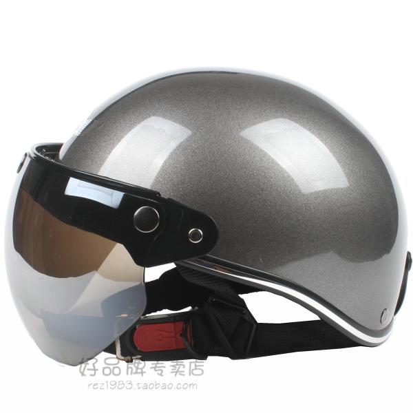 台湾EVO新铁灰哈雷电动摩托车头盔安全帽男女防晒紫外线四夏季