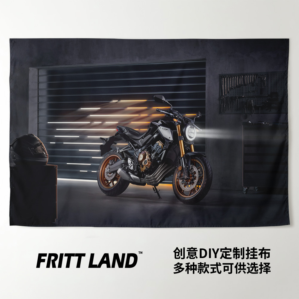 本田CB650R复古街车机车摩托车写真周边车迷装饰海报背景墙布挂布