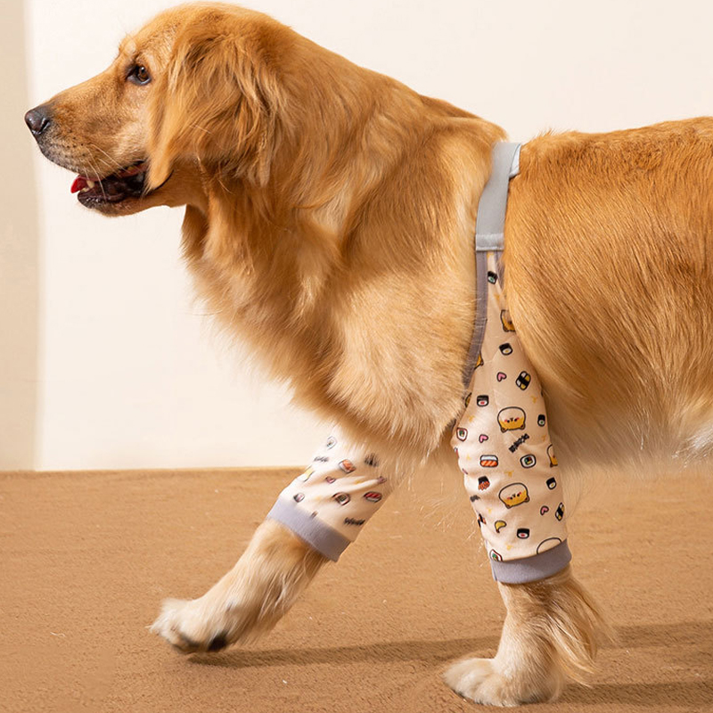 宠物护膝护腿狗关节手术受伤保护套防寒保暖金毛柴犬中型犬护肘衣