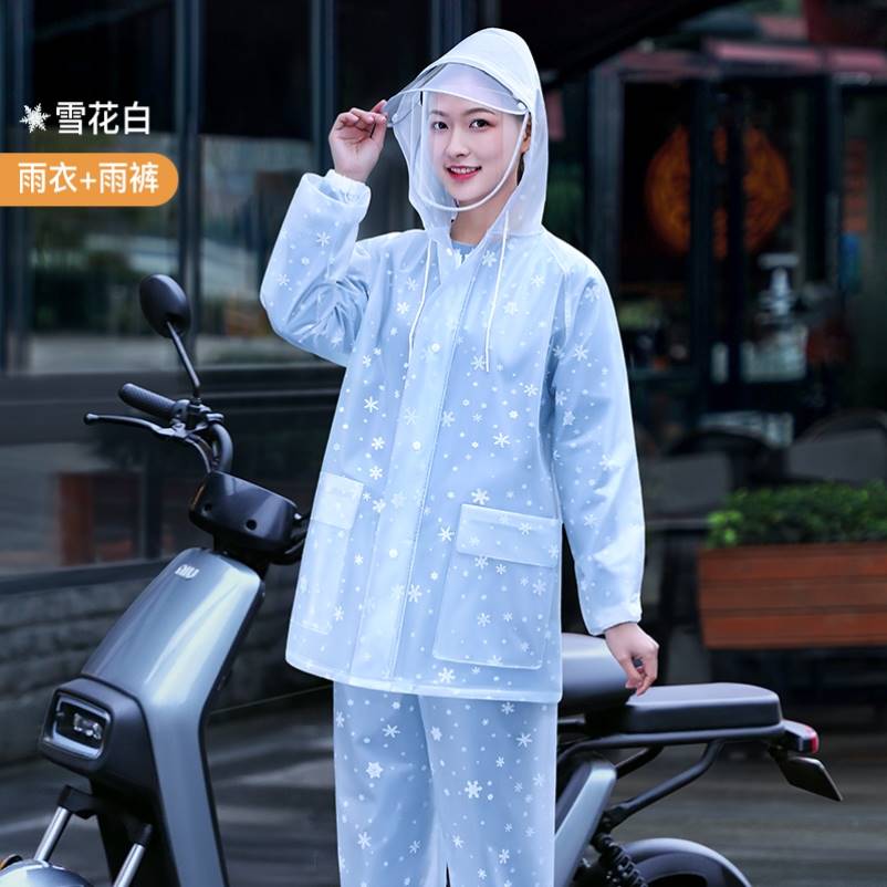 雨衣雨裤套装女款穿式防水衣服女式分体骑车电动车人车分离电单车