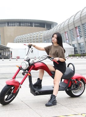 2023款太子大轮胎双人坐骑电动滑板车摩托车哈雷电瓶车代步电动车