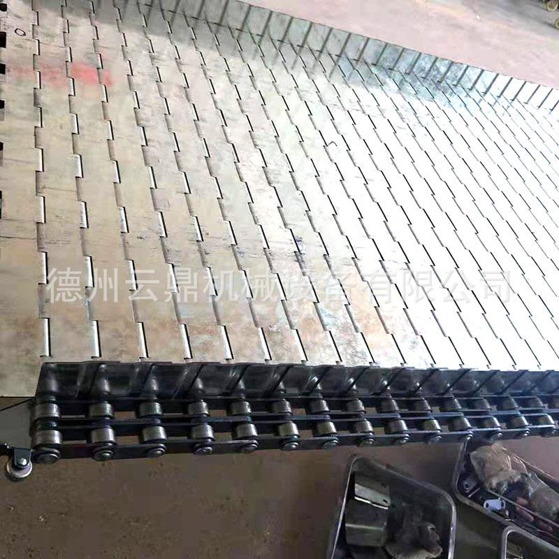 厂厂品不锈钢冲孔链板分流输送机耐高温排泄机链板挡板食品链板销