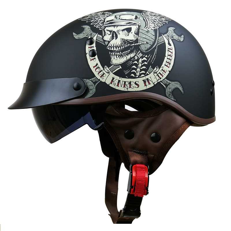 新款TORC半覆式摩托车头盔夏防晒带内置镜片哈雷半盔男轻便太子盔