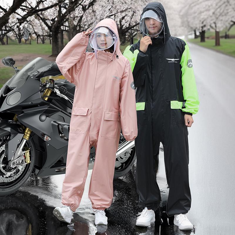 一体式雨衣雨裤夏季超薄男女款电动车雨披骑手摩托车防暴雨挡风衣