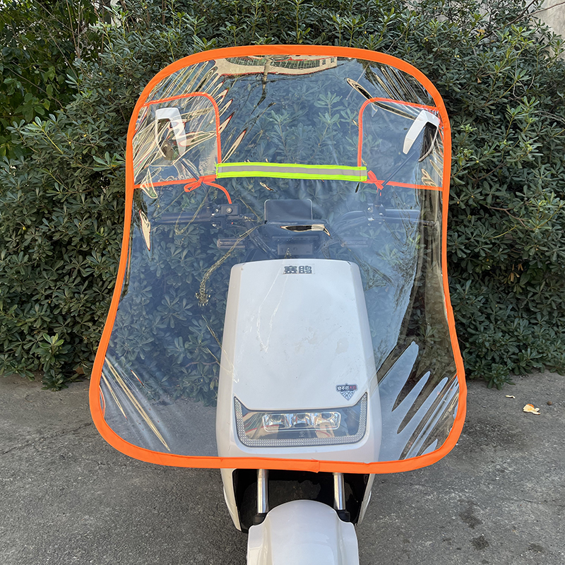 电动车挡风板摩托车踏板车透明前挡雨板 pvc高清挡板电瓶车挡风罩