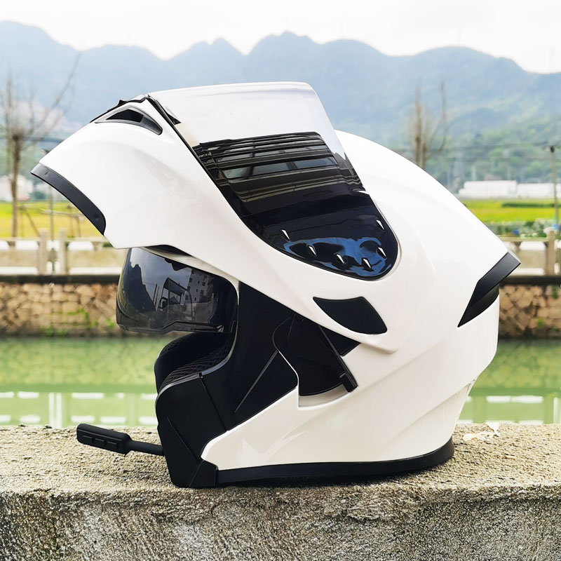 新3C认证摩托车蓝牙揭面盔加大头围70特大号头盔机车安全帽复古全