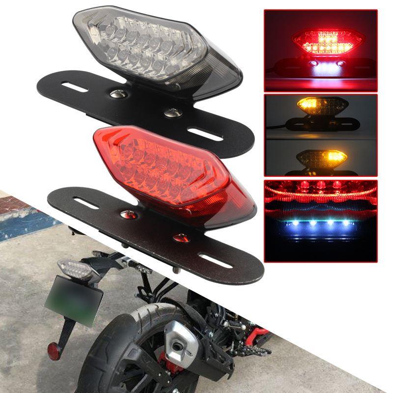 摩托车改装LED尾灯 越野车转向灯刹车灯一体尾灯多功能后尾灯