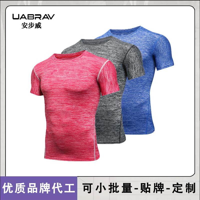 深圳市安步威运动服饰有限公司厂家直销户外速干t恤男运动T恤足球