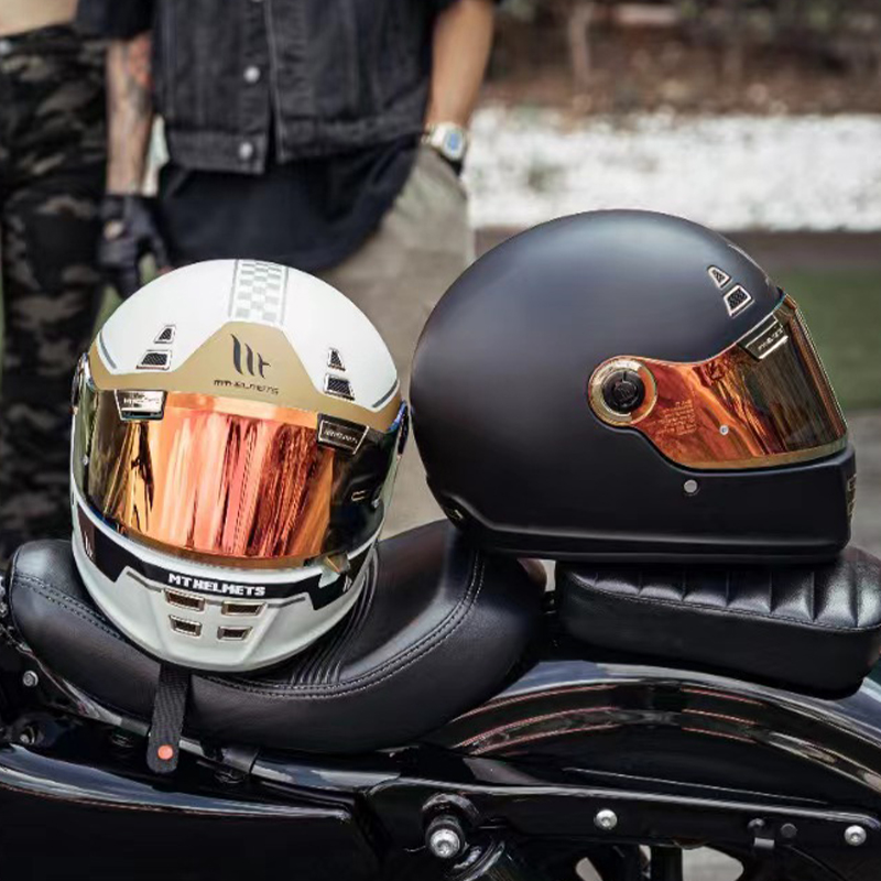 西班牙MT头盔复古全盔加拉玛摩托车夏季四季哈雷机车男女通风通用