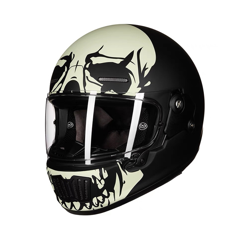 新款3C复古个性蓝牙摩托机车全盔男女士巡航四季通用夏季国潮头盔