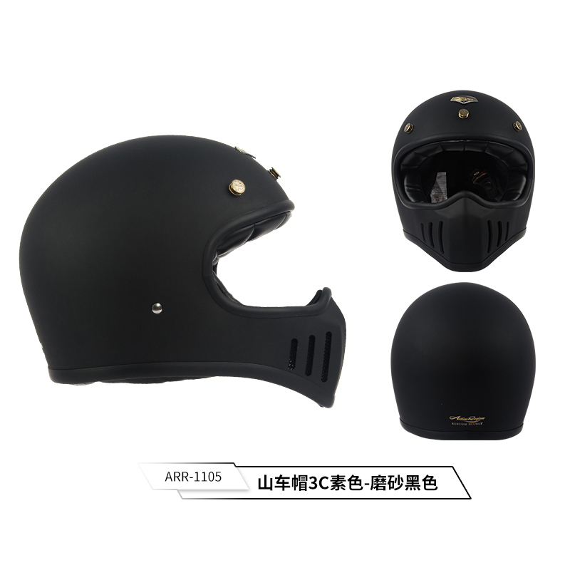 新款active region中国台湾AR摩托车头盔复古哈雷机车男全盔山车