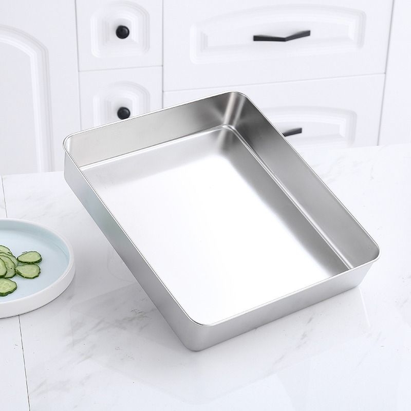 做提拉米苏盒子方形专用制作容器皿不锈钢蛋糕包装盒模具铁盒托盘