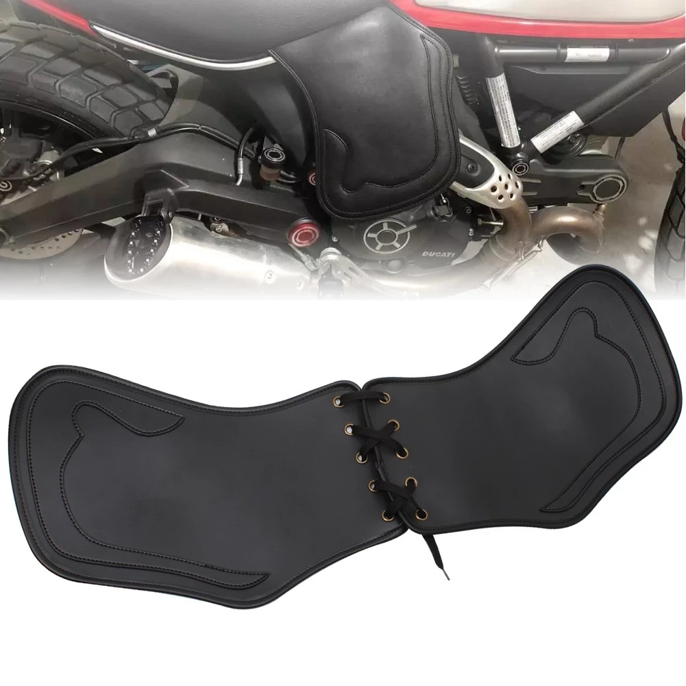 摩托车PU皮革热马鞍护板挡板，用于哈雷旅行街路发动机隔热皮垫