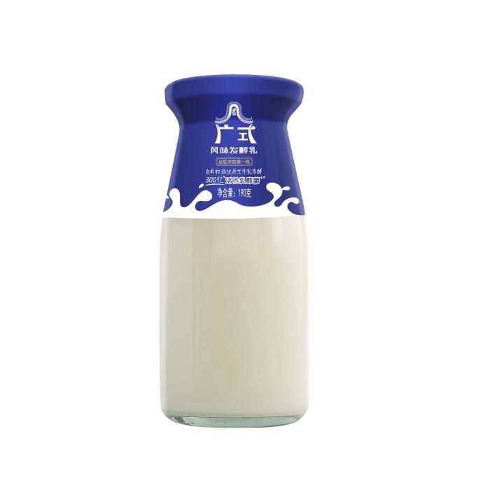 风行牛奶低温瓶装大口广式无糖酸奶180G