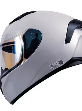 双认证男女白黑色摩托车头盔real全盔跑盔帅气安全性价比高大尾翼