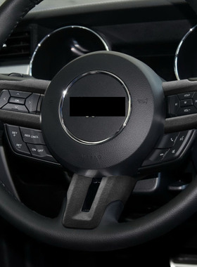适用于2015-2021款福特野马方向盘贴翻毛皮汽车改装装饰内饰配件