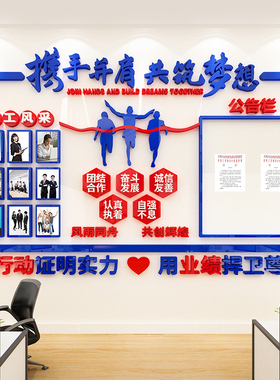 团队员工风采照片墙展示公告栏公司企业文化墙励志墙贴办公室装饰
