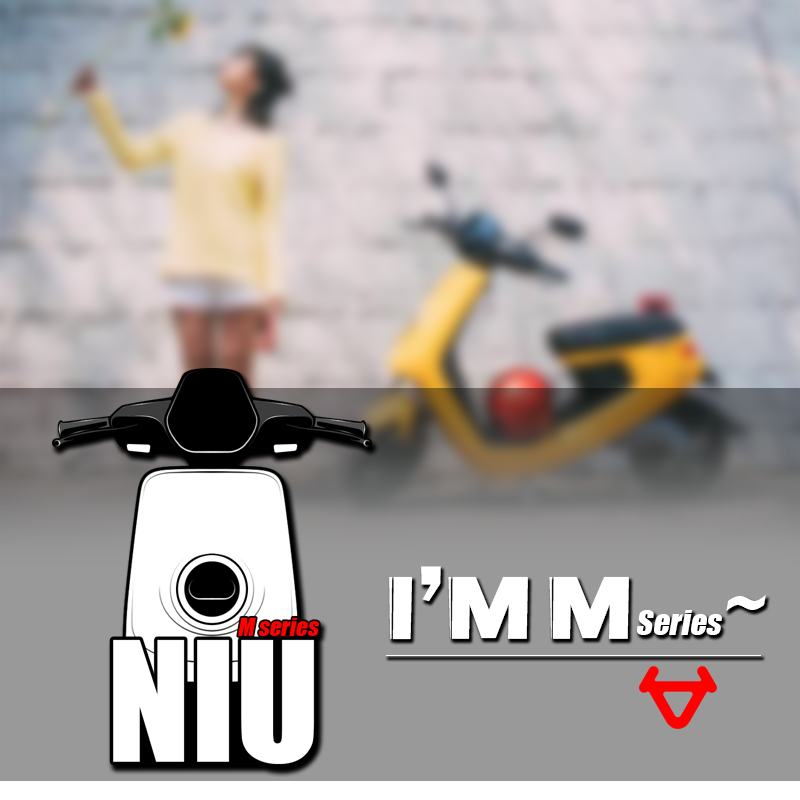 个性定制小牛电动车M1+贴纸小牛车型车贴踏板摩托摩托车装饰品