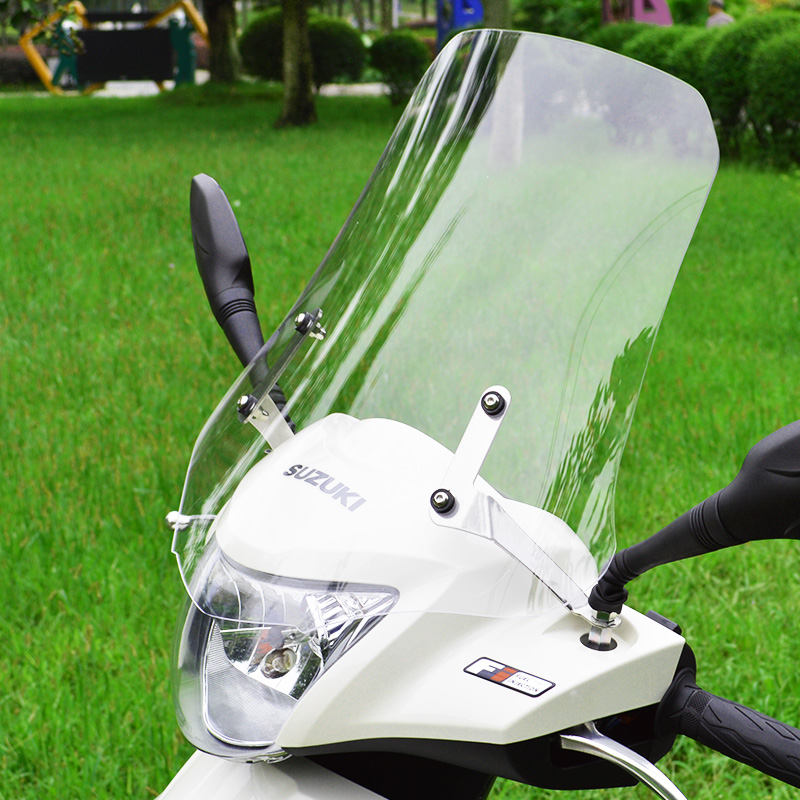 电动车前挡风板电瓶车挡风玻璃加厚透明踏板摩托车风挡镜有机玻璃