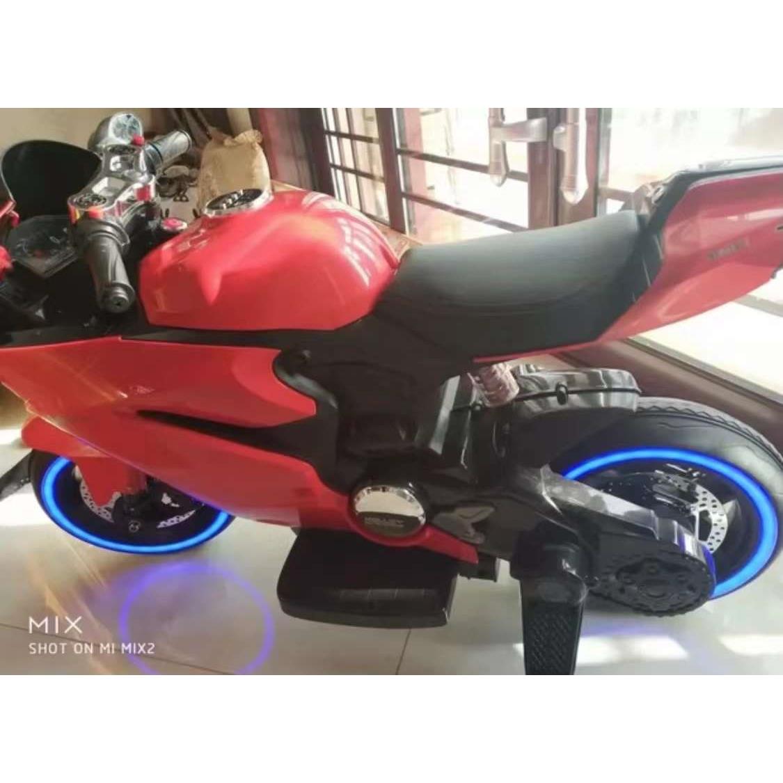 正品杜卡迪儿童电动摩托车男女宝宝双人充电骑可坐人超大号小孩玩