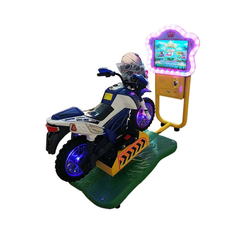 厂家3D儿童摩托车游戏机液晶屏电动摇摇车摇摆机投币赛车设备
