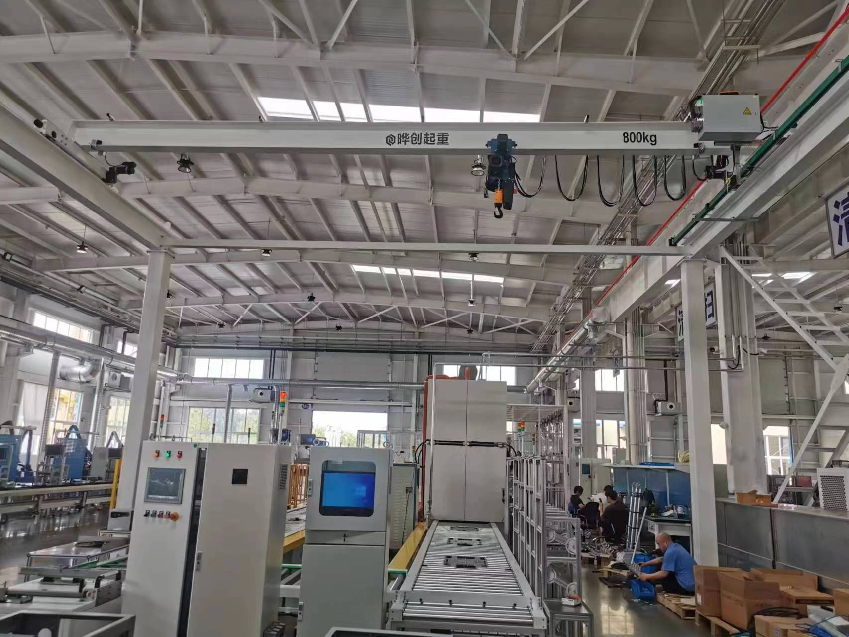 上海晔创电动单梁起重机 小型工位吊机 1t航吊天车行车欧式电葫芦