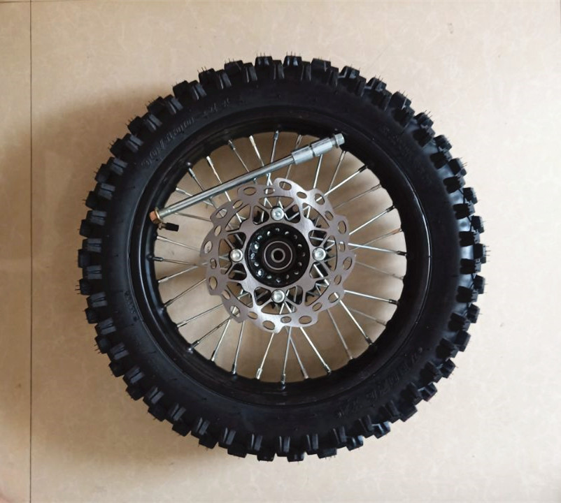 越野摩托车高赛配件70/100-17 90/100-14寸C碟鼓芯轮毂钢圈轮胎
