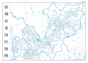 深圳市龙岗区2地图定制行政区划水系交通地形卫星流域小区村界打