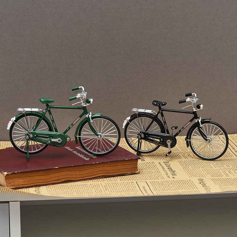 创意复古凤凰牌二八大杠老式自行车模型玩具摆件客厅餐桌面装饰品