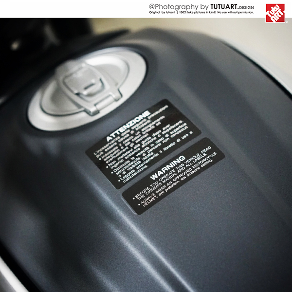 TUTU圖圖車貼 杜卡迪821 MTS摩托车通用油箱警示贴划痕遮盖防水贴