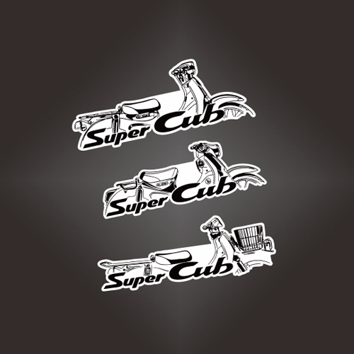汉魂贴纸适用于本田摩托车贴纸Super Cub 125 110 贴纸贴花 7103