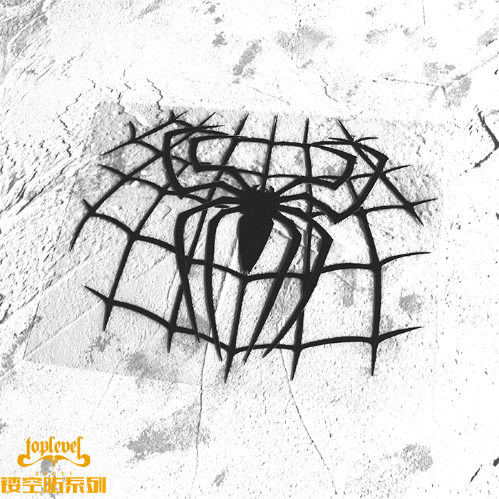 TLP镂空车贴 蜘蛛侠Spider-Man战衣胸前标志漫威超级英雄动漫贴纸