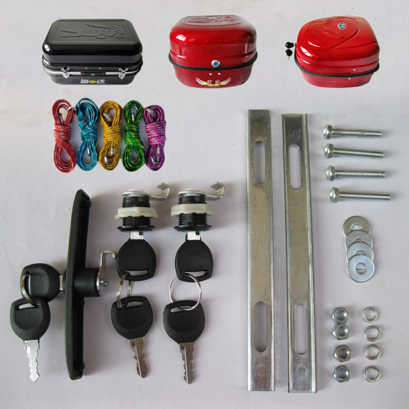 摩托车电动车金属尾箱锁芯后备箱配件锁芯锁勾钥匙固定件