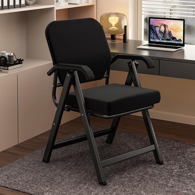 折叠椅子家用休闲电脑椅办公室小工位带靠背办公椅久坐舒服职员椅