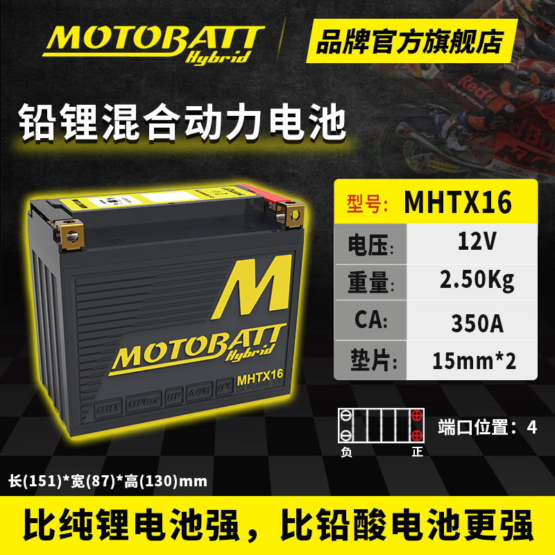 MOTOBATT适用春风CF400 NK 650GT 650TR-G国宾摩托车电瓶锂电池