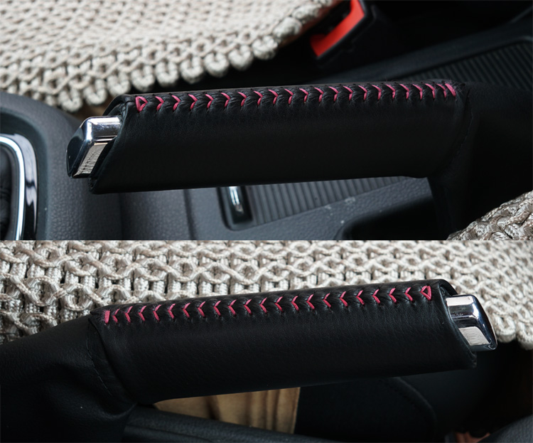 澳文斯 适用于2012款至2018款大众速腾车手刹套 手缝真皮手刹套