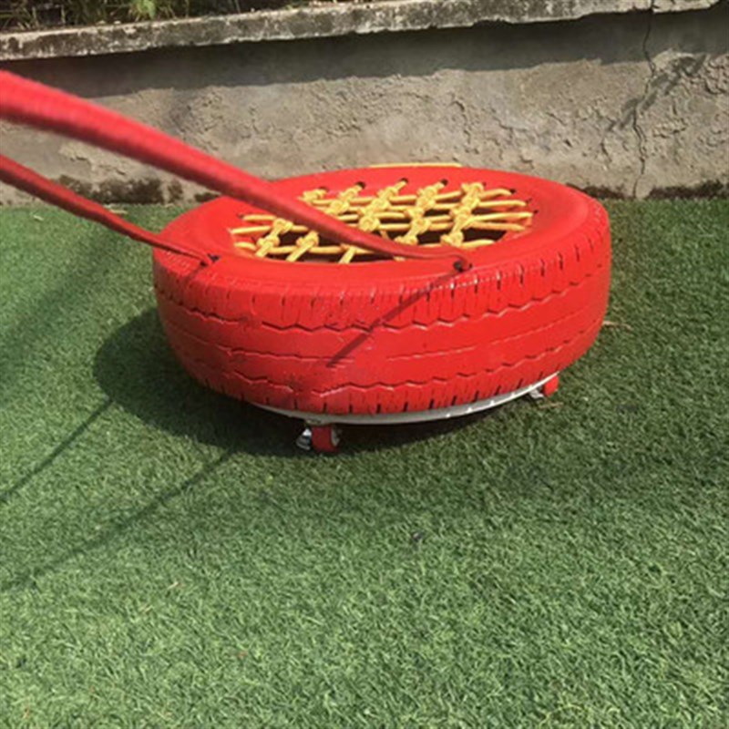 幼儿园轮胎车彩色轮胎儿童t秋千废旧轮胎创意改造改装平衡训练器