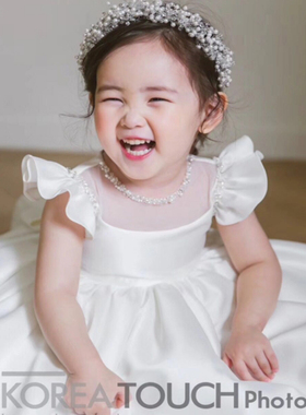 儿童礼服公主裙女童蓬蓬纱花童钢琴演出服生日主持人晚礼服一周岁
