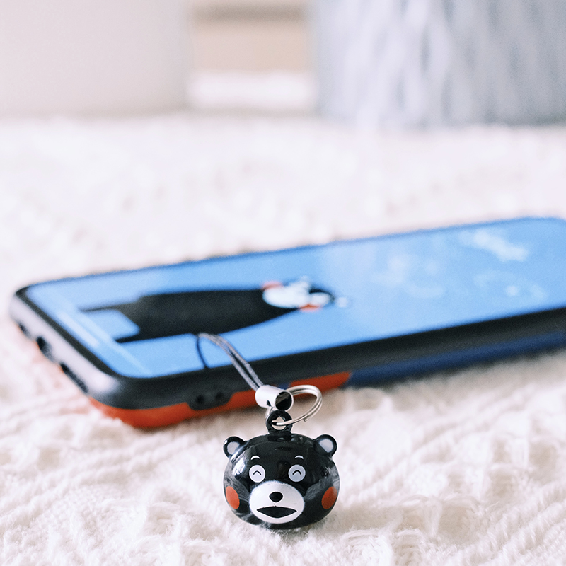 高品质卡通铃铛熊本熊手机链可爱情侣包包挂件男女汽车钥匙挂饰