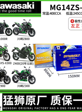 川崎Ninja 250 400 650 Z250 Z400 Z650 Z800 Z900 Z1000电瓶电池