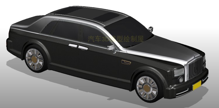 劳斯莱斯汽车UG车模图纸3D三维轿车模型外观曲面学习资料素材文件