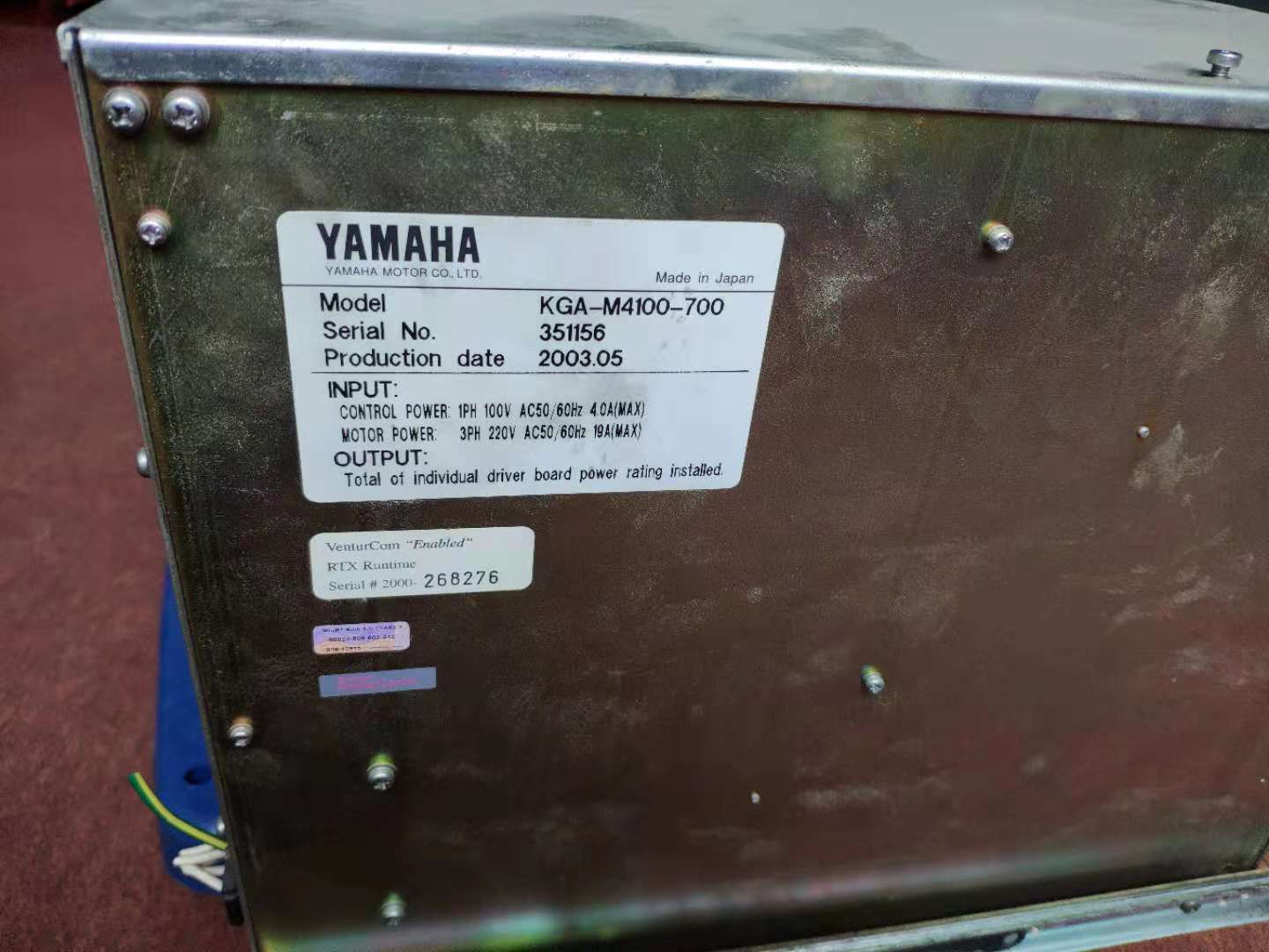KGA-M4100-700 YAMAHA控制机箱YV100XG机箱YV180XG主机箱价格面议
