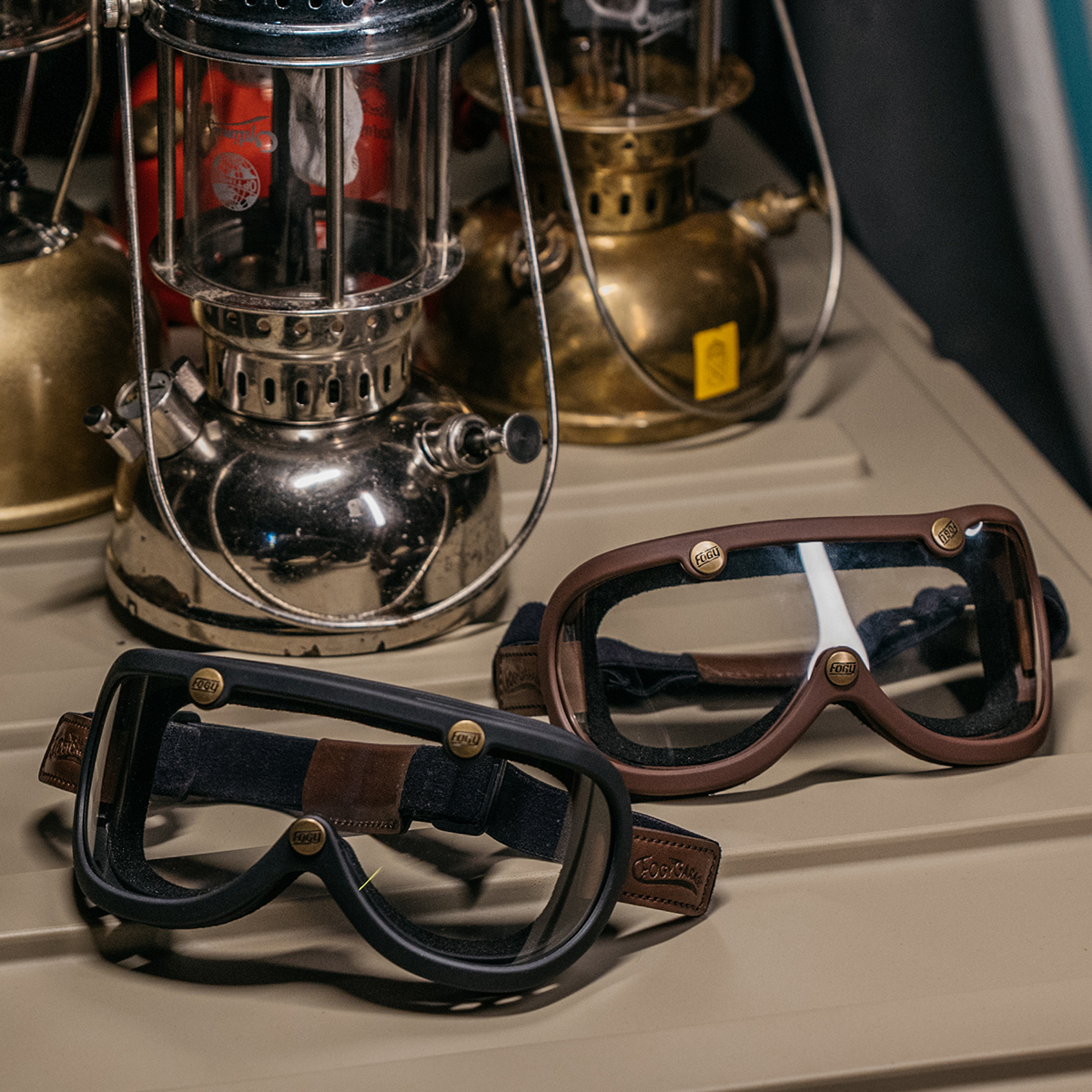 四季新品70s经典复古摩托车护目镜fogy头盔镜片机车骑士防uv风镜